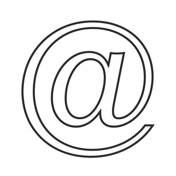 At symbol outline