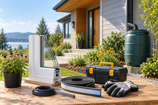 Climate resilient home renovation materials and rainwater system