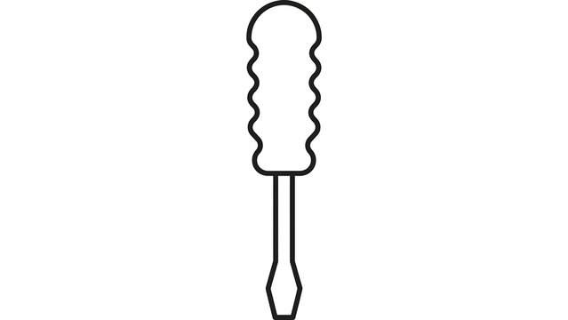 Screwdriver tool on white background.