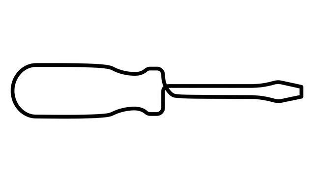 Screwdriver tool on white background.
