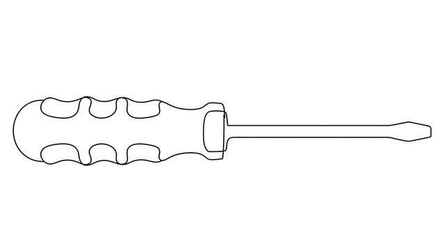 Screwdriver tool on white background.