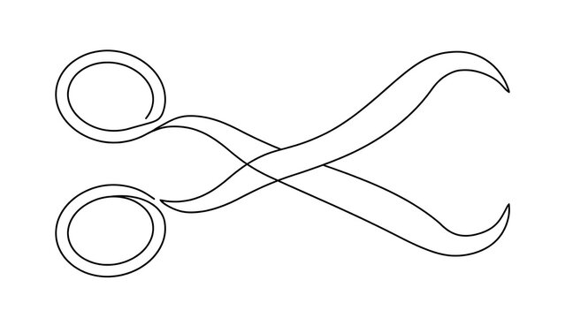Scissors white background cutting tool.