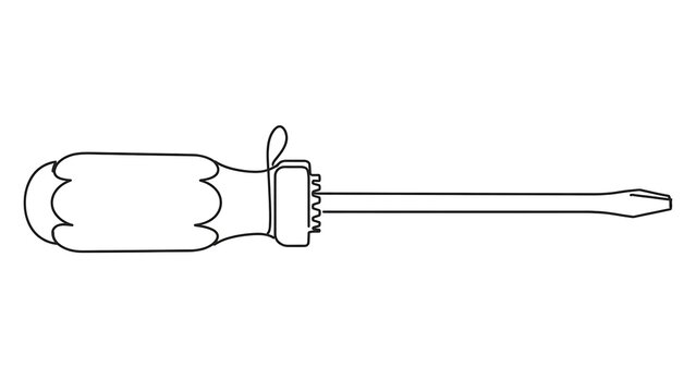 Screwdriver tool on white background.