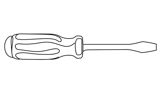 Screwdriver on white background.