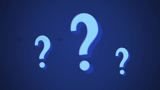 Animated Blue Question Marks for Quiz and Trivia Videos.