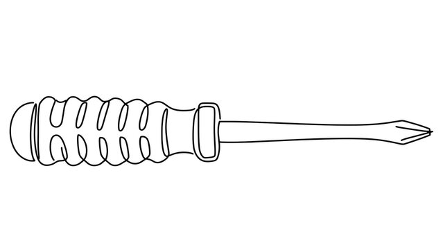 Screwdriver tool on white background.