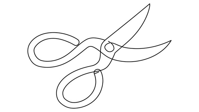 Scissors white background cutting tool.
