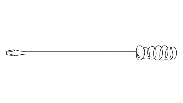 Screwdriver tool on white background.