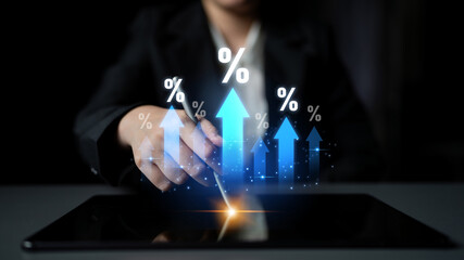 Rising interest rate reflects economic growth. Interest rate increase signals financial changes,...
