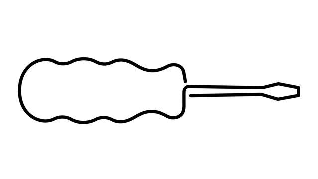 Screwdriver white background.