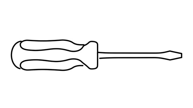 Screwdriver on white background.