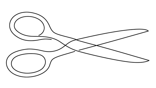 Scissors white background cutting tool.