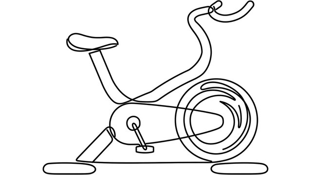 Exercise Bike white background.