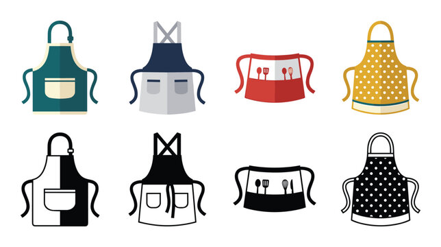 Chef apron collection features kitchen protective clothing for cooking and baking