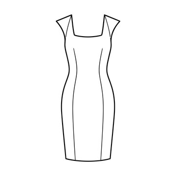 dress outline Images – Browse 489,653 Stock Photos, Vectors, and Video CAD drawing blue frilly dog dress Denim mini dress with Size:8X (12) Colour