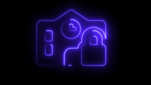 A futuristic home with smart technology, featuring icons for security, lighting, and temperature control. This image illustrates advanced home automation and connectivity.