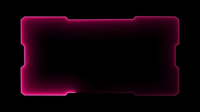 Futuristic digital HUD cyber frame technology for video overlay templates. Digital HUD futuristic motion graphic element cyber generated background optimized for secure hologram visuals