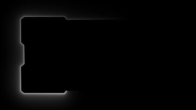 Futuristic digital HUD cyber frame technology for video overlay templates. Digital HUD futuristic motion graphic element cyber generated background optimized for secure hologram visuals