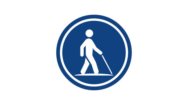 clear accessibility sign for blind