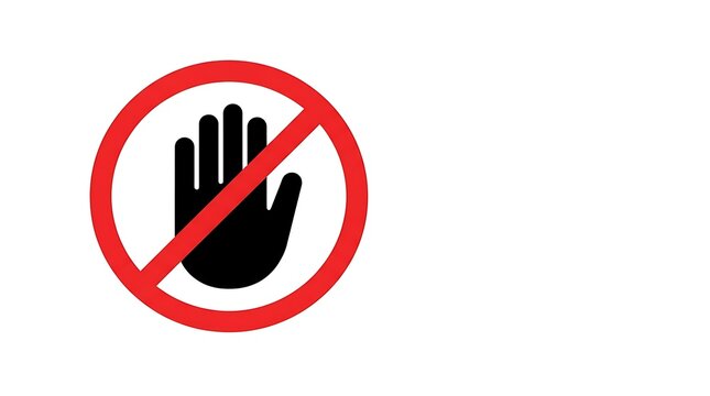 Stop Hand Restriction Symbol