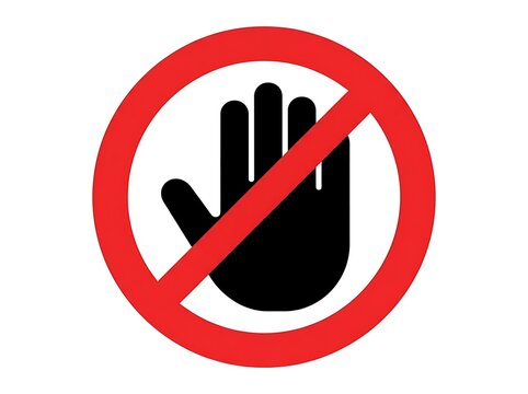 Forbidden Hand Safety Sign