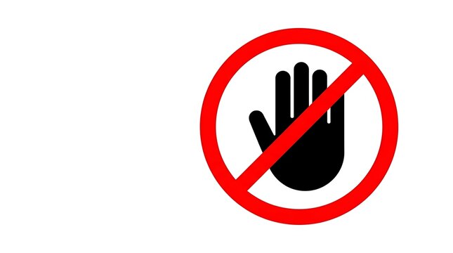 No Touch Safety Symbol
