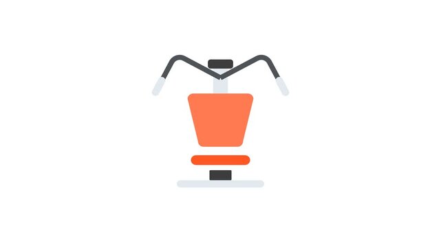 Gym Pec Deck Icon, seamless, loop