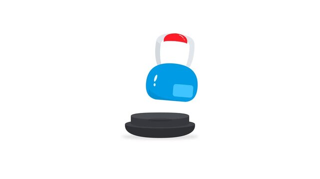 Kettlebell Icon, seamless, loop