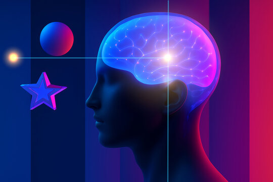 Illustrations of human figures and the independent development of thought.