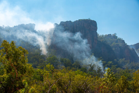 Controlled Bushfire "Cool Burn" in Kakadu National Park - Australia