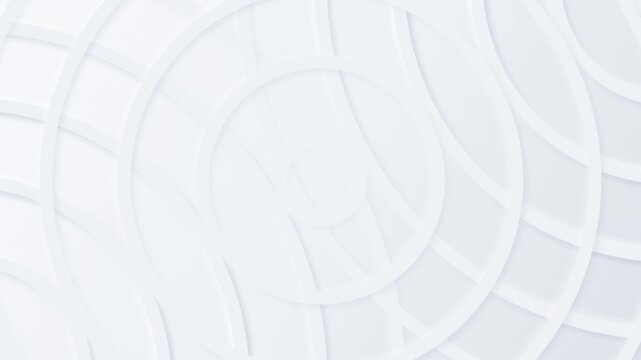 Abstract white background with concentric circles and curved lines, clean and modern design