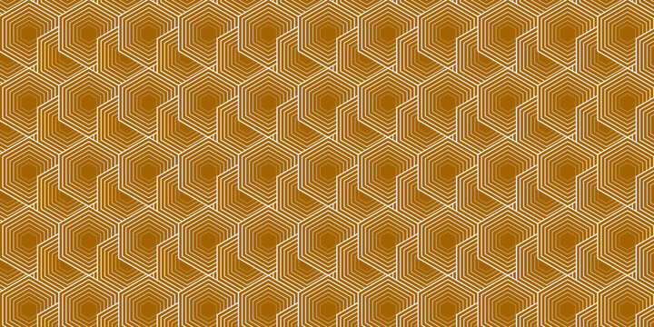 The geometric pattern with lines. Seamless vector background. White and gold texture. Graphic modern pattern. Simple lattice graphic design