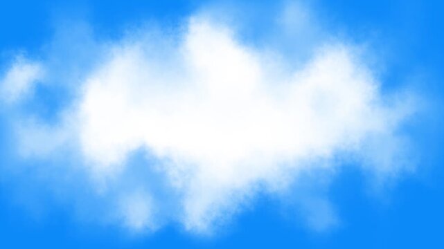 Fluffy white clouds drifting slowly through a bright blue sky captured in this high resolution motion video clip perfect for atmospheric backgrounds and weather visual effects