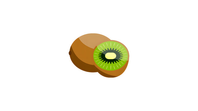 kiwi fruit on a white background