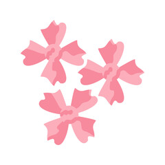 Fototapeta premium Abstract Pink Flower Blossoms Vector Illustration Set