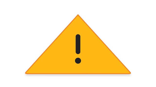 Warning Sign Yellow Triangle with Black Exclamation Mark for Caution and Important Attention Required