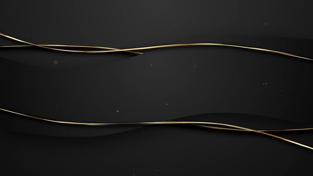 Modern Minimalist Black and Gold Presentation Particles Awards Trailer Titles Cinematic Openers Intro Luxury Background Loop