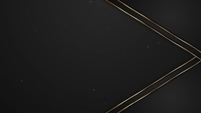 Luxury Dark Elegant Sleek Golden Ribbon Accents and Shimmering Dust Particles Awards Trailer Titles Cinematic Openers Intro Background Loop