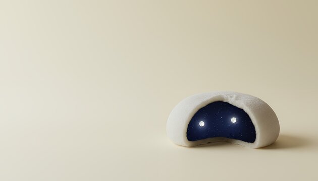 星空と満月を包んだ幻想的な大福