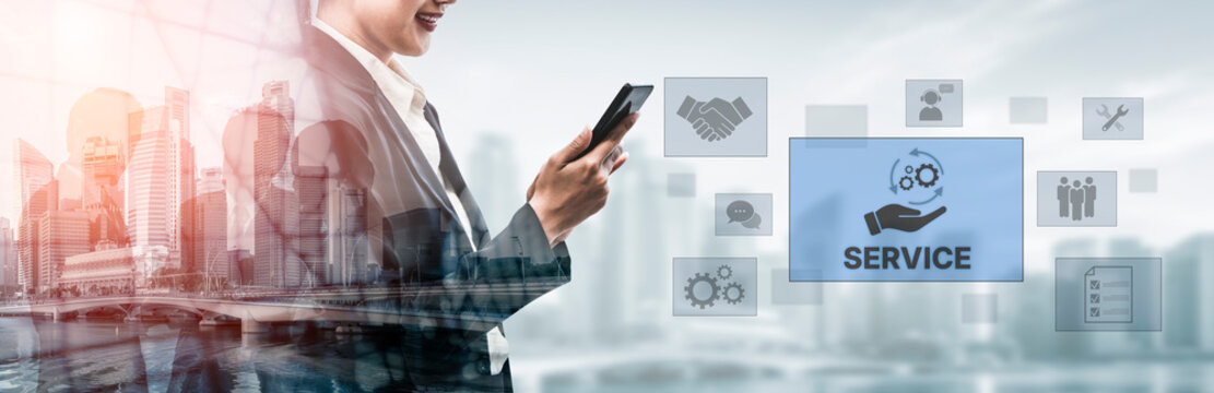 Customer service and support workflow with cooperation, communication, maintenance, and checklist icons for efficient service operation and user satisfaction Vouch