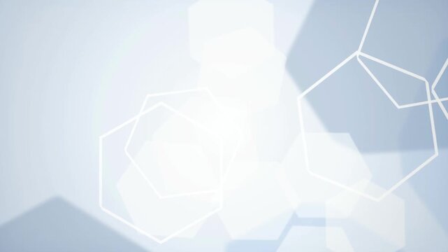 Hexagon molecular structures drifting seamless loop motion background
