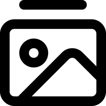 Black image icon - outline