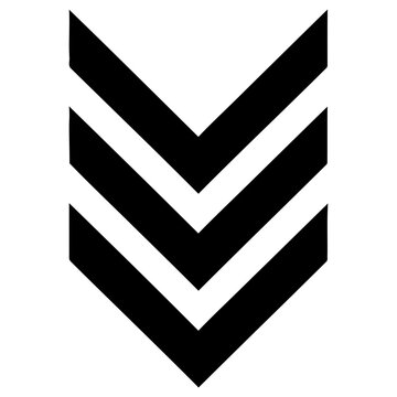Three Downward Chevrons