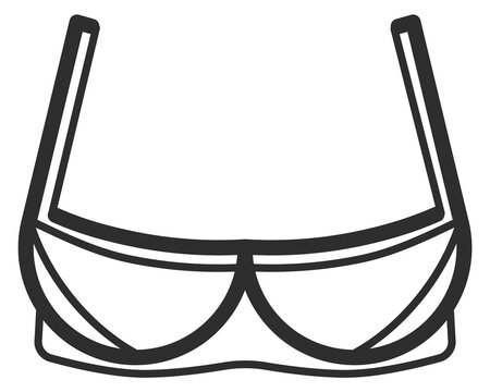 Balcony bra line icon. Female lingerie symbol