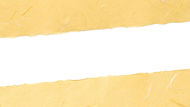 Yellow Torn Paper Background with White Copy Space for Social Media, Video Overlays, Banners and Creative Designs