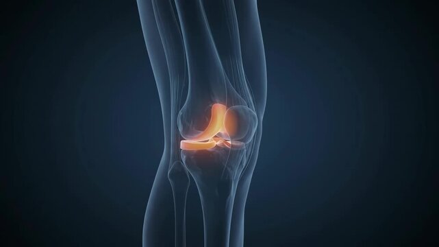 Patellofemoral Knee Visualization Showing Lateral Patellar Tracking During Flexion for Orthopedic Education