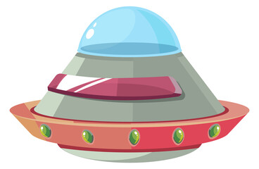 Alien spaceship cartoon icon. Ufo flying saucer © MicroOne
