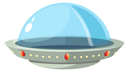 Alien spacecraft icon. Cartoon ufo space toy © MicroOne