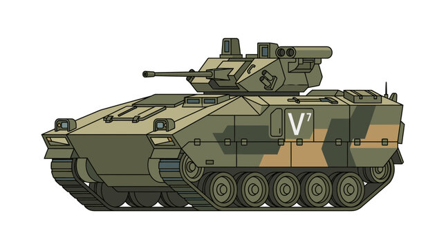 Vector illustration of a modern armored infantry fighting vehicle