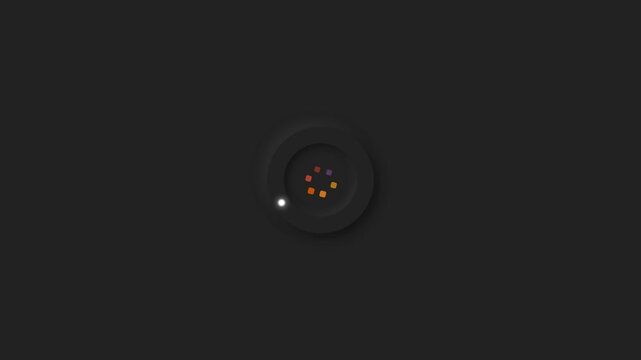 Abstract digital light flare effect on dark background animation
